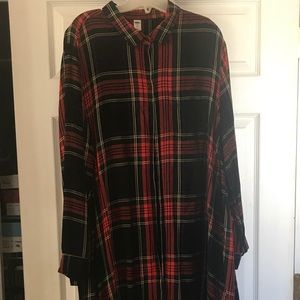 Plaid Red and Green swing dress